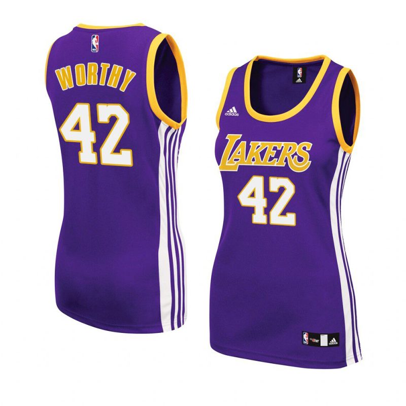 women's james worthy purple hardwood classics jersey